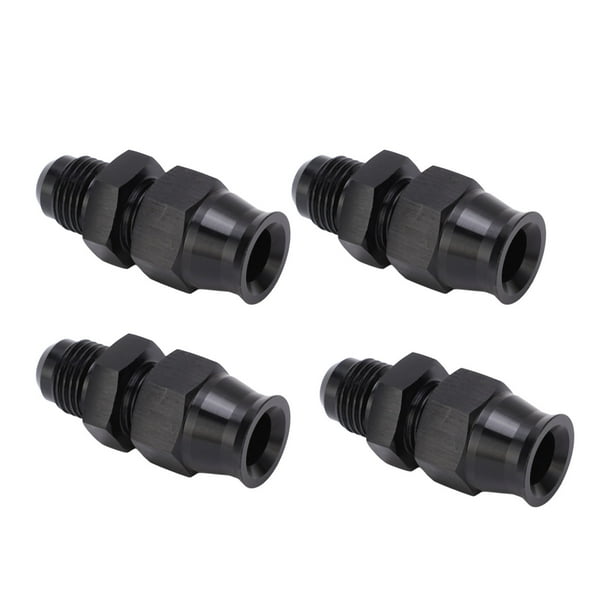Adaptador AN6 de 4 Uds., rosca macho de aleación de aluminio a prueba de fugas con virola de latón para gas líquido, aceite diésel de 3/8 pulgadas