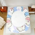 thumbnail image 5 of Manfei Cartoon Santa Claus Full Size Sheets 4pcs for Girls, Merry Xmas Christmas Bed Sheets, Blue Geometric Sheet Sets, Luxury Bedroom Decor, 5 of 7