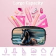 thumbnail image 4 of MUOOUM Pencil Case, Running Horse on Beach Large Capacity Pencil Pouch Stationery Pen Bag, 4 of 7