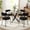 black 4PCS, variant on Katboc 36in Round Glass Dining Table and 2 Teddy Velvet Chairs Set, Modern Silver Aluminum Tray Black Legs, for Kitchen Dining Room, Black