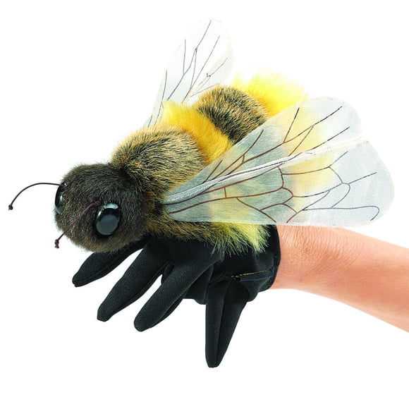 Marioneta de mano Folkmanis Honey Bee, amarillo y negro, 18 x 13 x 8 cm