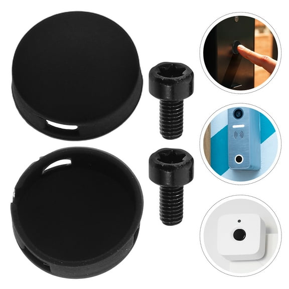 Amosfun 1 Set of Durable Black ABS Doorbell Button for Convenient Repair at Home