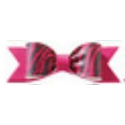 Cake Decoration Gum Paste Bow- Pink Animal Print Stripes