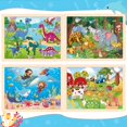 thumbnail image 2 of Puzzles Duchong Wooden Animals, 24 piezas, para niños de 2 a 6 años, paquete de 4, 2 of 8
