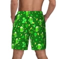thumbnail image 2 of Lsque Mens Swim Trunks St Patrick's Day2 Pattern - Bathing Suit Compression Liner - Beach Swim Shorts Swimwear - (S-3XL) - Stretch Quick Dry -Small, 2 of 9