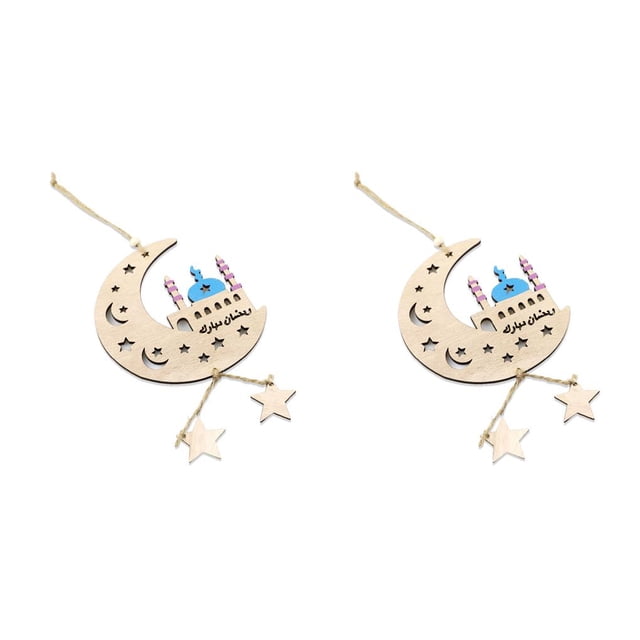 Billuyoard Decoraciones de Ramadán, suministros de fiesta de estilo Simple para el hogar, colgantes islámicos, diseño de escena, colgante de 05 2Conjunto