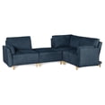 thumbnail image 3 of Sala Modular Makora Morelli Memory Foam Azul Chenille De 4 módulos, 3 of 10