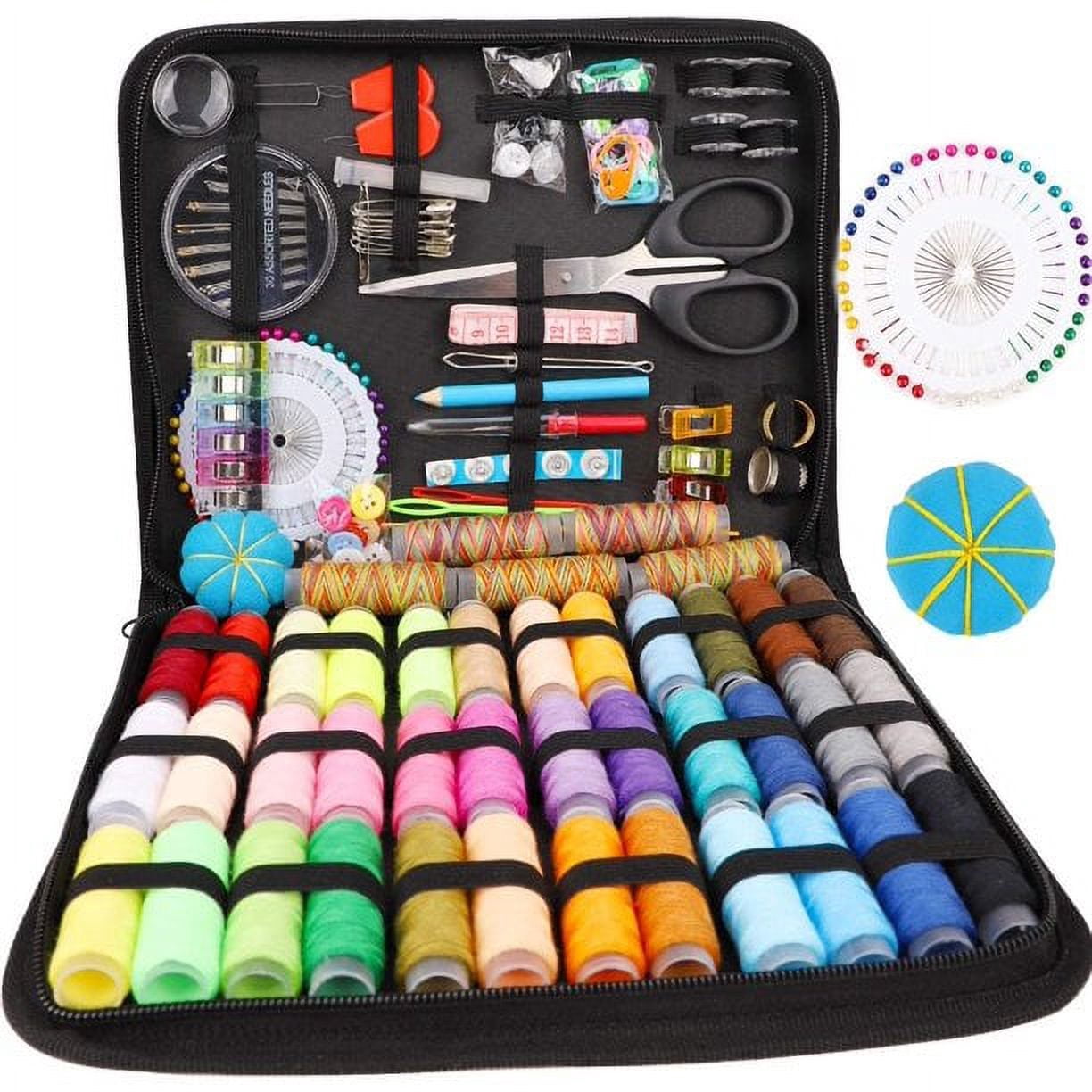 AMERTEER Sewing Kit,200 Pcs Premium Sewing Kit for Adults Include Sewing Box, Sewing Needles, 41XL Thread Spools, Sewing Supplies and Accessories for Travel, Kids, Beginners
