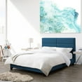 thumbnail image 4 of CorLiving Bellevue Upholstered Adult Full Bed Frame with Wide-Rectangle Tufted Headboard and Slats - No Box Spring Required, 4 of 9