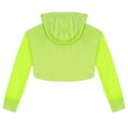 thumbnail image 2 of MSemis Kid Girls Sports Active Hooded Shirt Dance Crop Top, 2 of 3