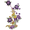 purple, variant on Vjnyvs Bouquet Craft Patch Embroidered Peony Flower Floral Applique Iron-on Sew-on Embroidered Patch Phoenix Bird Motif Applique