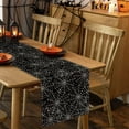 thumbnail image 2 of Halloween Table Runner Spider Web Black Linen Table Runners for Seasonal Holidays Indoor Outdoor Kitchen Dining Party Home Decor 13 x 108 Inch, 2 of 5