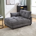 thumbnail image 3 of Sleeper Sofa Couch Bed, Oversized Chaise Lounge Chair Cozy Cloud Couch (Gray), 3 of 11