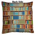 thumbnail image 2 of PKQWTM Bookcase Full Of Different Colorful Books Reversible Mermaid Cushion Cover Home Decor Sequin Pillow Case Size 18x18 inches, 2 of 2