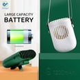thumbnail image 4 of Deago Mini USB Fan, Portable Hands Free Hanging Neck Fan, Rechargeable Handheld Fan, 3 Speed Adjustable Battery Operated Personal Fan for Desk Outdoor Travel Office (Green), 4 of 10