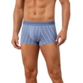 thumbnail image 1 of INSPIRE CHIC Men's Striped Stretch Waistband Comfortable Mid-Waisted Boxer Underwear 36 Blue, 1 of 5