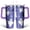 Purple, variant on Gothic Horror Tumbler 30oz - Skeleton Spider Web Print - Stainless Steel Vacuum Insulated Cup with Handle & Straw