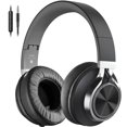 thumbnail image 1 of Auriculares COOSII AC01 con cable para colocar sobre las orejas y micrófono, negro y gris, 1 of 6