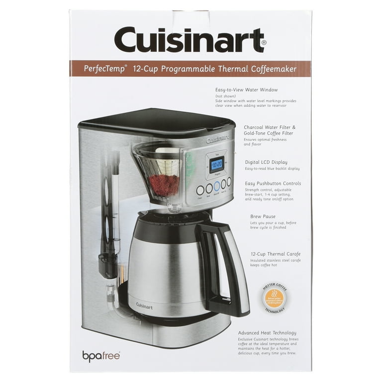 Cuisinart 12 cup programmable thermal coffee maker discount