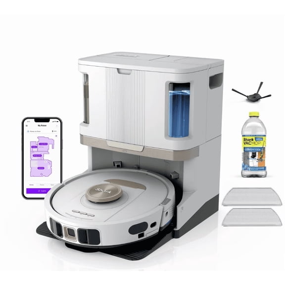 Shark Stratos 2-in-1 Robot Vacuum & Mop RV2710ZE 9" Cleaning Path White