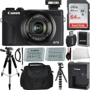 Canon PowerShot G7 X Mark III Digital Camera (Black) with Essential Accessory Bundle - Includes: SanDisk Ultra 64GB SDXC Memory Card, 1x Seller Supplied Replacement Battery, 50" Tripod & MUCH More