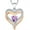 02-amethyst-Feb-rose gold, variant on Heart Necklace for Women Sterling Silver Filigree Love Heart Pendant Plated 18k White Gold Created Emerald Birthstone Jewelry Gift