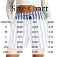 thumbnail image 2 of Womens Cotton Linen Summer Striped Shorts Elastic High Waisted Drawstring Casual Shorts Y2k Beach Vacation Clothes, M, 2 of 4