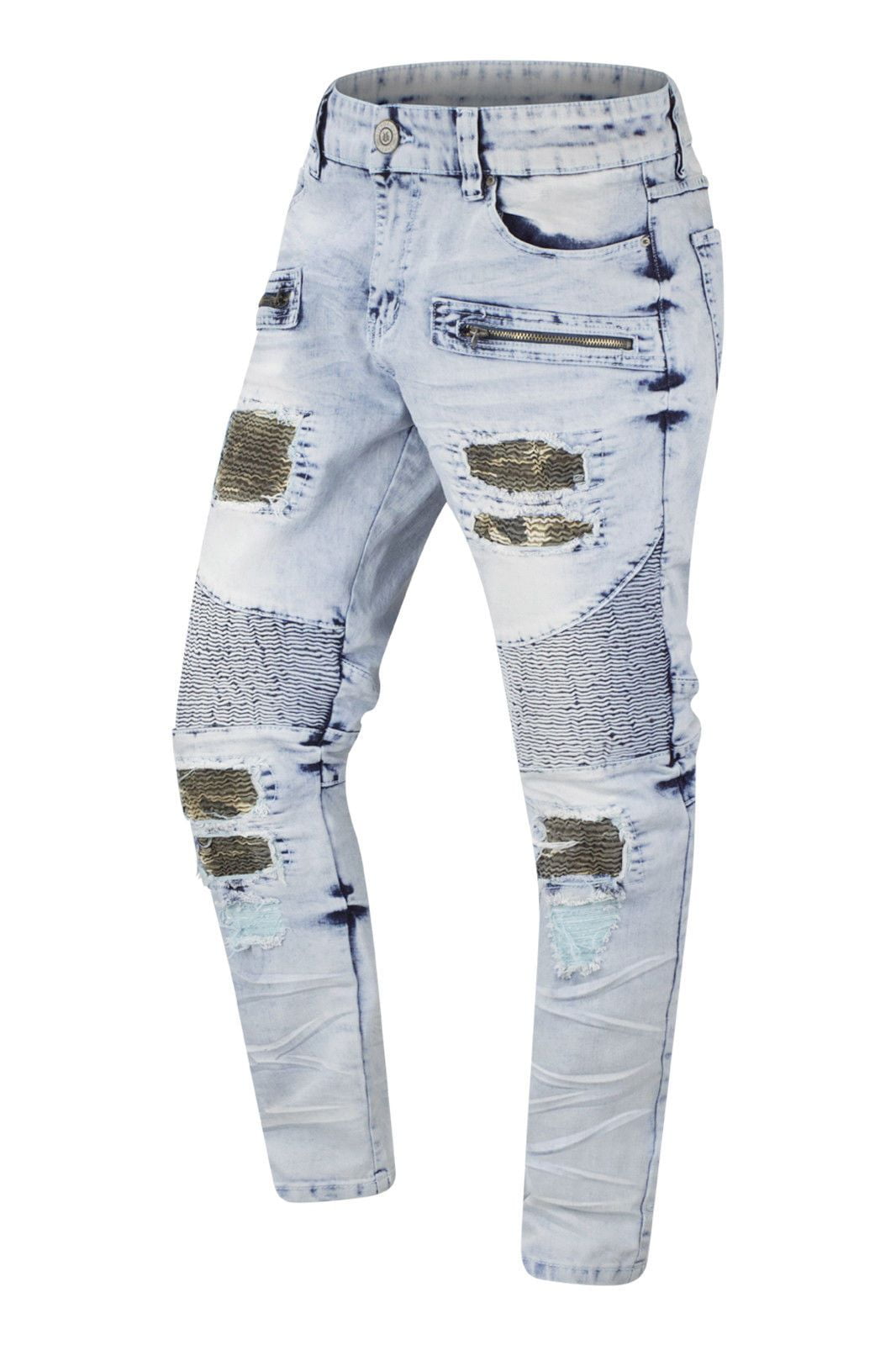 camo ripped jeans mens