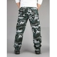 thumbnail image 2 of Elvqul Pants for Men Cargo Big and Tall Casual Cotton Blue Mens Pants Pockets Camo Pants, 2 of 4