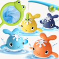 thumbnail image 1 of Juguete de baño para bebés LOYUEGIYO, juego de pesca magnético a partir de 18 meses con 4 ballenas, 1 of 6
