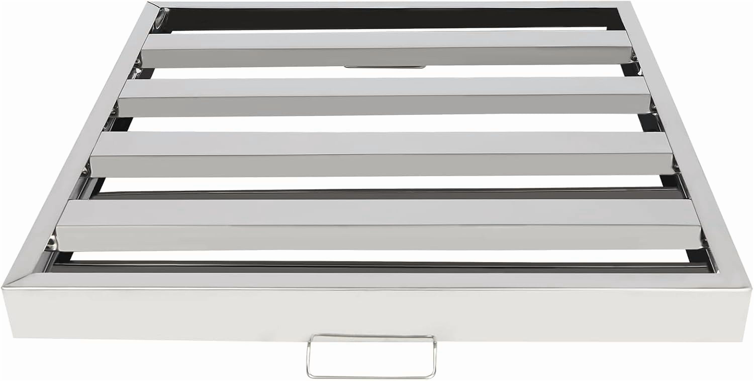 Miumaeov 6pcs Range Hood Baffle Filter, 430 Stainless Steel 4 Grooves Commercial Hood Filters, for Grease Rated Commercial Kitchen