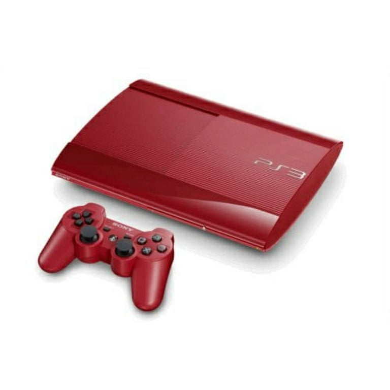 Restored Sony PlayStation 3 PS3 500GB Console Red (Refurbished) 