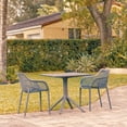 thumbnail image 2 of Luxury Commercial Living 3-Piece Dark Gray Solid Patio XL Dining Set with Chairs 32.25", 2 of 6