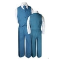 thumbnail image 1 of Baby Boys Kids Wedding Formal Party Vest Set Blue Green Turquoise Teal Suits S-7, 1 of 5