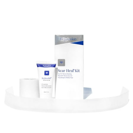 Rejuvaskin Scar Heal Kit - Scar Kit For Abdominal Scar - Scar Treatment for Soften, Flatten, Reduce and Recover Scars - Scar Gel, 1" x 22" Silicone Sheet & Medical Tape - Physician Recommended