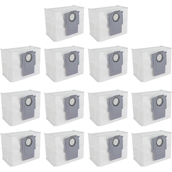 14Pack Replacement Dust Bags Compatible with Roborock S8 Pro Ultra,S8 ,S7 Max Ultra,S7 MaxV Ultra,Q5 , Q5 Pro , Q7 ,Q7 Max ,8 Max  Robot Vacuum Cleaner, 3L Large Capacity Disposable Bag Accessories