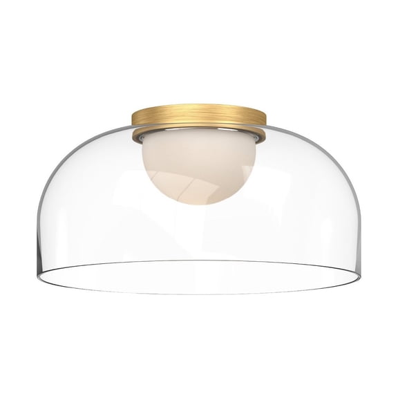 FM52512-BG/CL-Kuzco Lighting-Cedar - 13W LED Flush Mount-6.25 Inches Tall and 12 Inches Wide-Brushed Gold Finish