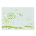 thumbnail image 1 of Dragonfly Cutting Board, Spring Theme with Dandelion Flowers Happiness Hope Summer Design, Decorative Tempered Glass Cutting and Serving Board, Large Size, Lime and Apple Green, by Ambesonne, 1 of 1