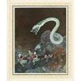 thumbnail image 2 of Edmund Dulac 15x17 Gold Ornate Wood Frame and Double Matted Museum Art Print Titled - The Episode of the Snake (1914), 2 of 4