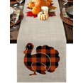 thumbnail image 1 of Give Thanks Table Runner 72 Inches Long Washable Burlap Linen Tabletop Collection for Dining Room Party Dinner Holidays Pumpkin Turkey, 1 of 8