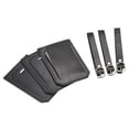 thumbnail image 1 of Equipaje Etiqueta PU Soportes 10x7cm Equipaje Etiqueta Identificador con Correas para Mochila Viaje Bolso Maleta Negro Paquete de 3, 1 of 6