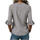 thumbnail image 4 of Neewe Ruffle 3/4 Length Sleeve for Womens Tops Dressy V Neck Collared Shirts Trendy Business Casual Daily Outfits, 4 of 5