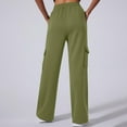 thumbnail image 5 of cFmduc Women's Cargo Sweatpants Drawstring High Waisted Wide Leg Pants Athletic Casual Baggy Sweat Pants with Pockets, 5 of 8