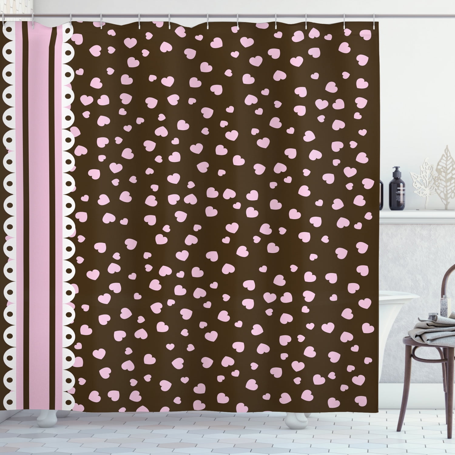 Candy Print Pattern Bathroom Shower Curtain