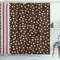 thumbnail image 1 of Ambesonne Chocolate Shower Curtain, Romatinc Heart Motif, 69"Wx84"L, Pale Pink Brown White, 1 of 3