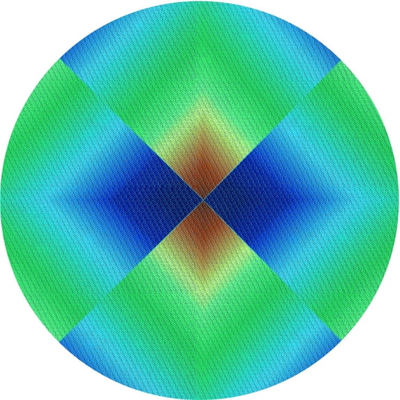 Ahgly Company Machine Washable Indoor Round Transitional Glacial Blue Ice Blue Area Rugs, 5' Round