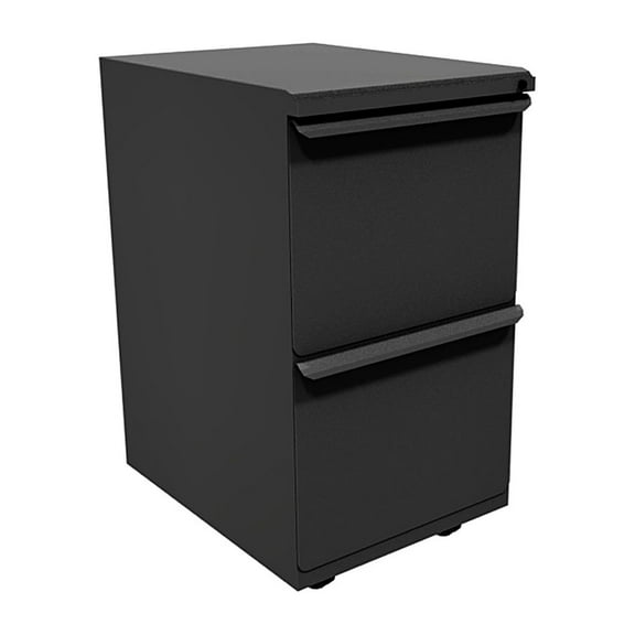 Mobile Pedestal with 2 File Drawers - 19 in.
