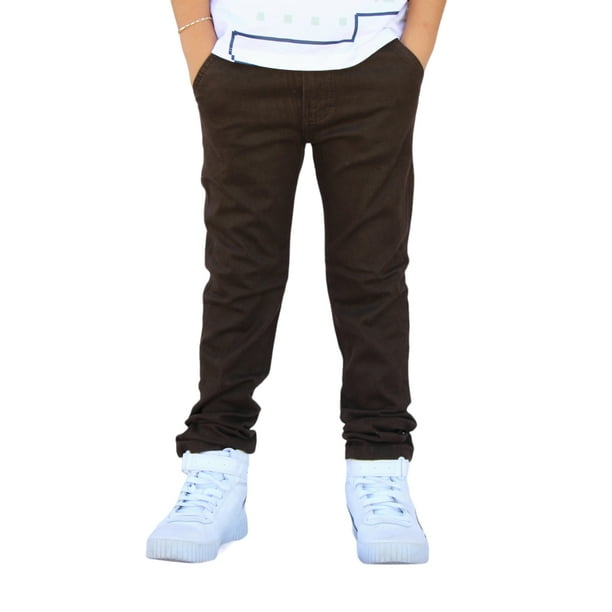 Pantalón de Gabardina Stretch para Niño Color Chocolate