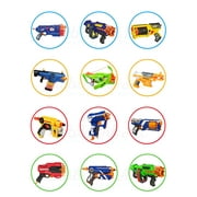 Nerf Toys Blaster Guns Edible Cupcake Toppers (12 Images)