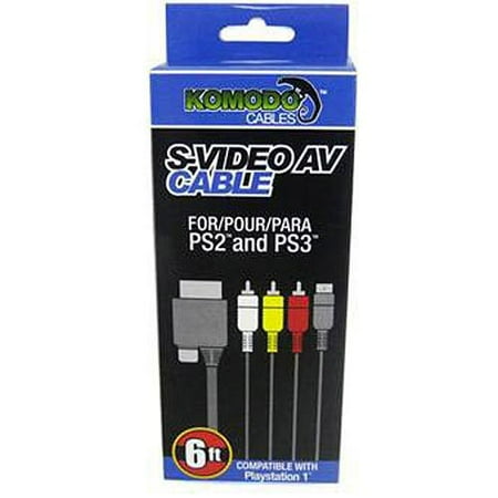 KMD 6 Feet S- Video RCA AV Cable For Sony PlayStation 1 /2